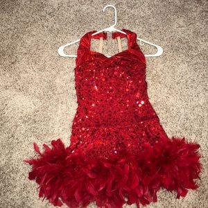 Red dance costume
